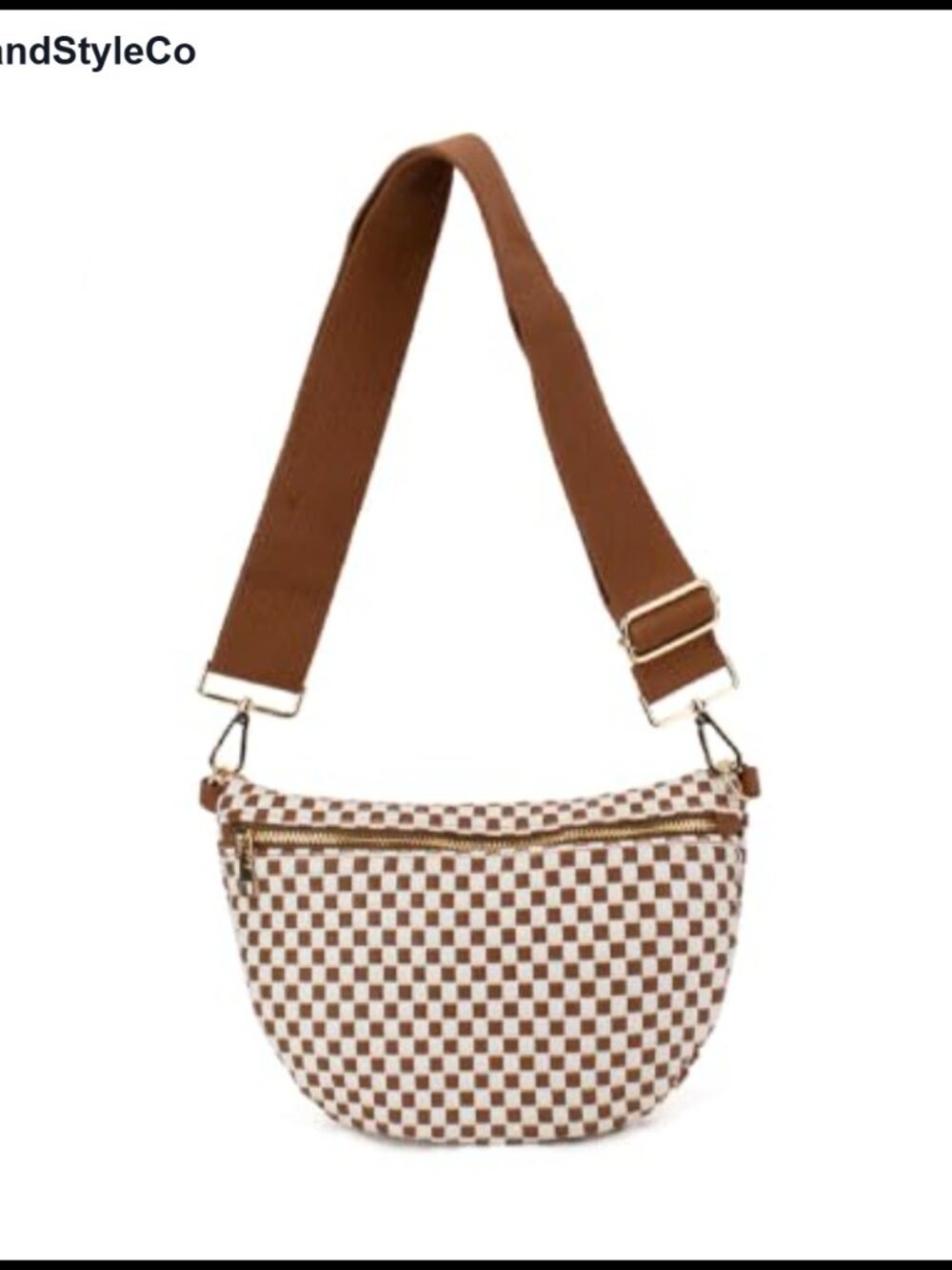 Woven Crossbody Bag Vegan Leather Belt Bag Bum Bag Adjustable Strap